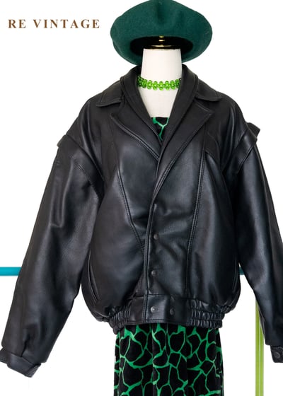 質感單品 - 冬季帥氣雙穿寬版皮革外套1