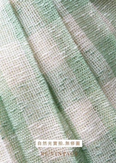 野餐好心情米黃綠格紋美裙（26"）11