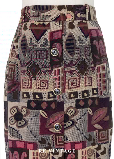 摩洛哥異域民族圖騰織紋排釦裙（27-29"）3