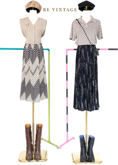 奶油黑雙色小山美裙（27.5"）2