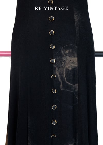 潑墨暈染排釦唯美長洋裝4