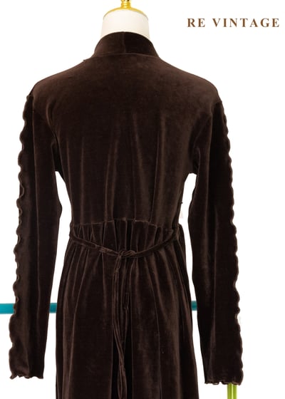 午夜可可 - 法式波紋絨布長洋裝14