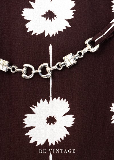 Floral Curtain 牛奶巧克力色雪紡長洋裝5