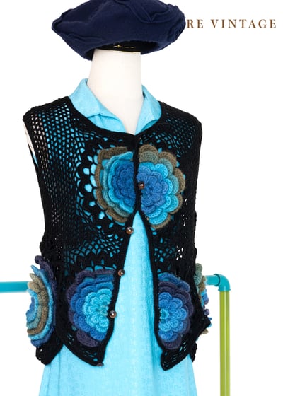 3D立體花朵針織背心1