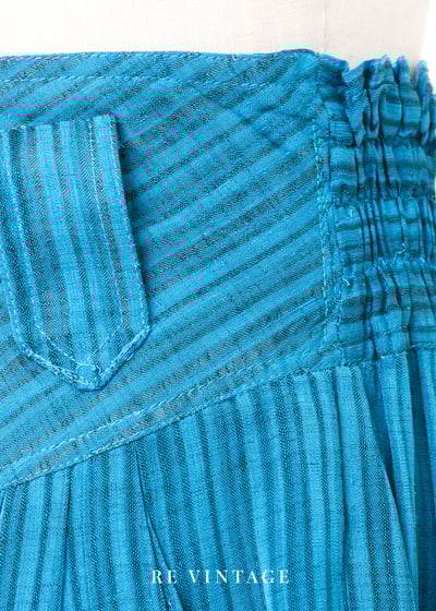 Bohemian 湖水藍線條高腰小腳褲（25"-27")10