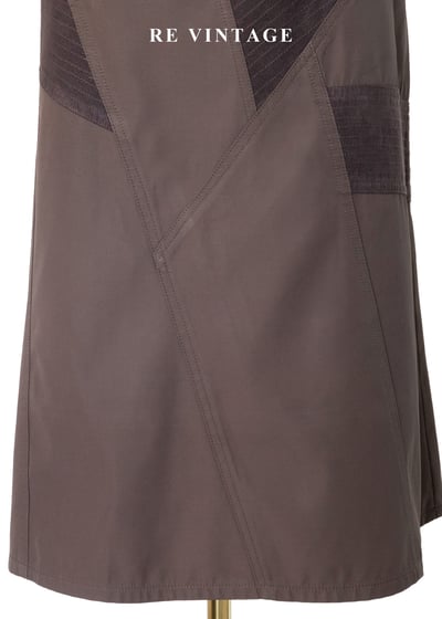 霧褐色幾何剪裁中長裙（30"）11