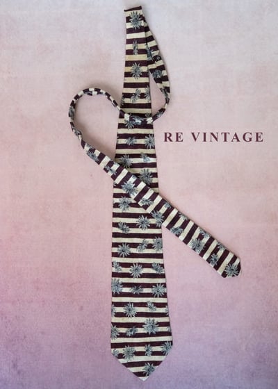 紅棕色越界雛菊領帶1