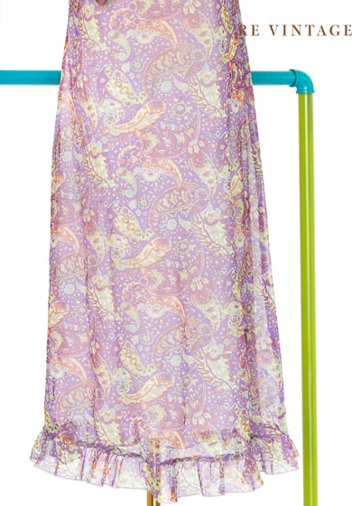 Smoky Grape 滿版印花網紗洋裝5