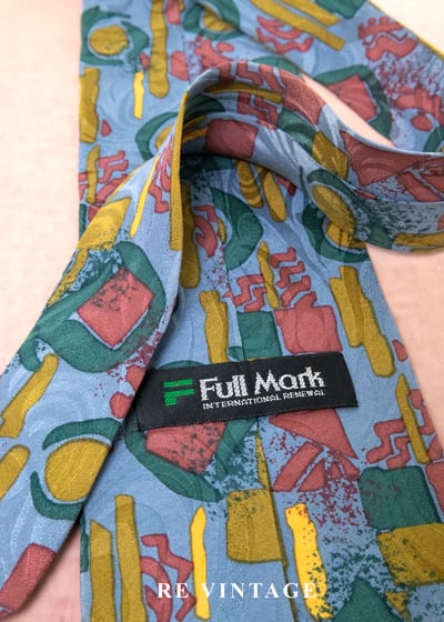 淺藍幾何塗鴉領帶4