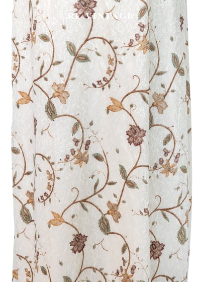 植物標本花朵米白色長裙（27-30"）5