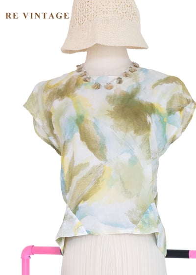 晨光水彩暈染棉料上衣1