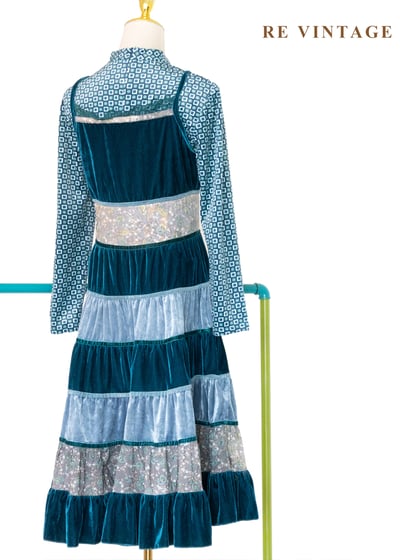 層光之海流動柔光絨布洋裝11