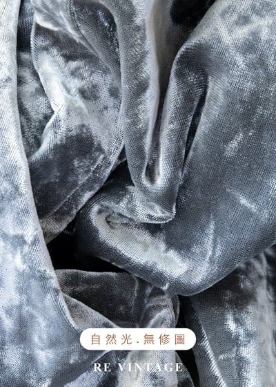 銀色月光系高級絨布細肩帶長洋裝17