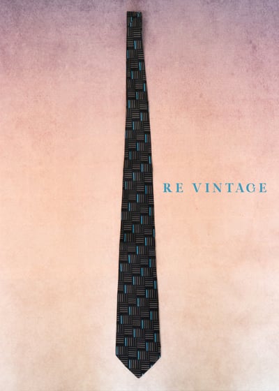 微光藍方格城市窗口領帶4