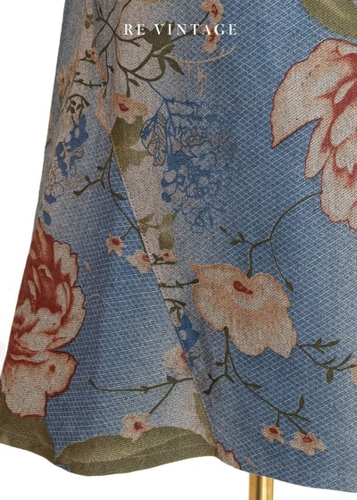 復古牡丹綠葉牛仔美裙（28"）4