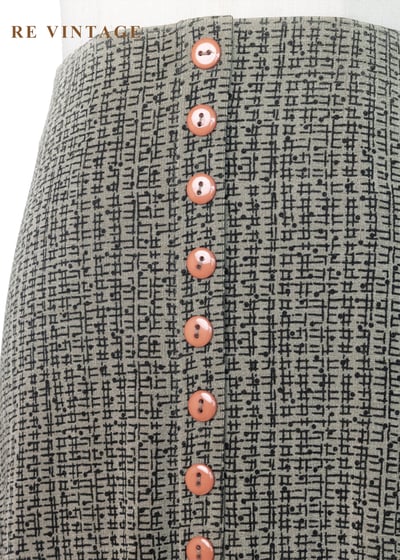 灰綠色畫布筆觸長裙（24-30"）9