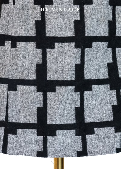 錯視階梯格紋毛呢短裙（28"）9