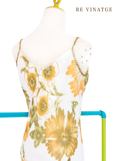 法國製 - 浪漫大黃花細肩帶洋裝13