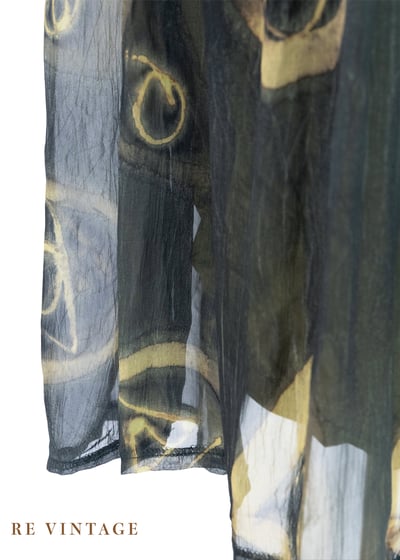 Pine Green 燒畫圖文長裙（27-28"）12