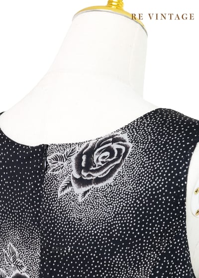 神秘黑玫瑰雪紡長洋裝7