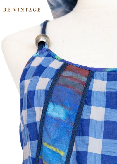 『歐洲寶物 』銀球拼接格紋可愛洋裝7