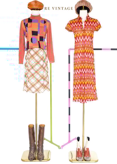 Summer in Paris 粉橘色織品長洋裝2