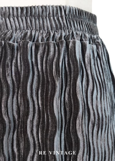 銀河漫遊 - 水波紋壓褶絨布長裙（24-30"）5