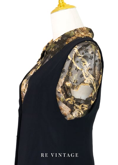 氣質單品 - 古典法式金釦黑底洋裝10