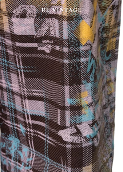 解構噴漆格紋直筒褲（28"）7