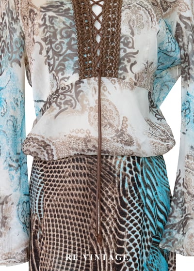 吟遊詩人 - 編織繫繩花會圖騰仙氣上衣4