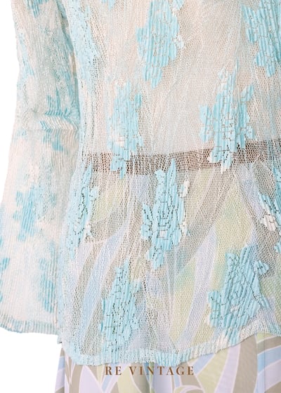 微光地中海顯白有氣質的網紗上衣12