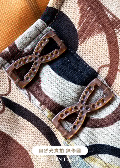 摩登棕色軌道迴圈長洋裝16