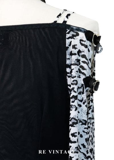 硬派搖滾味豹紋甜心女孩露肩上衣12