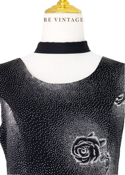 神秘黑玫瑰雪紡長洋裝9