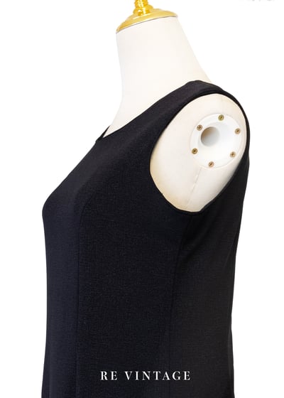 氣質單品 - 灰黑色銀白花枝長洋裝10