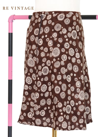 鋸齒小花 cinnamon brown 小短裙 （28")3