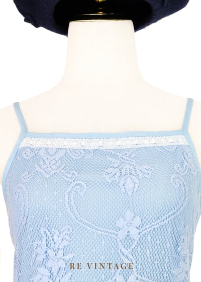 水藍蕾絲流蘇小背心5