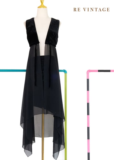 Shadow Muse 絨布與雪紡拼接罩衫7