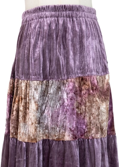 暈染金屬光層次絨布長裙（25-34"）3