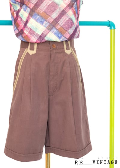 煉乳巧克力色五分短褲1