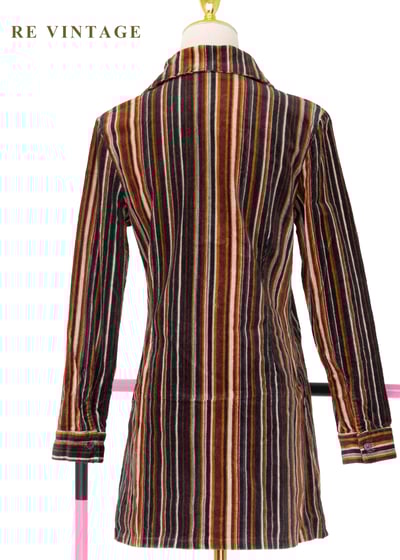 Velvet Roadtrip 燈芯絨暖色線條迷你洋裝10