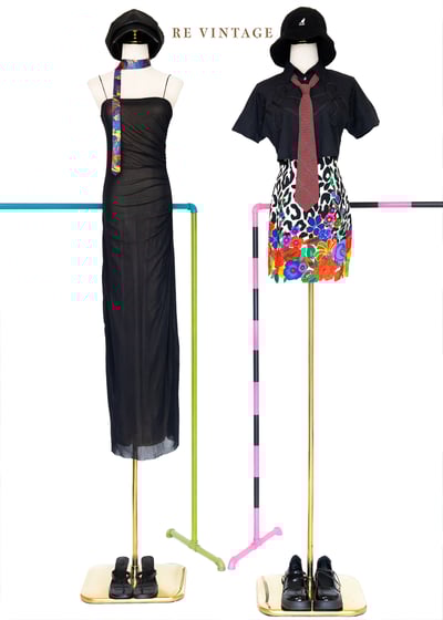 小豹的彩虹花園高腰短裙（26"）2