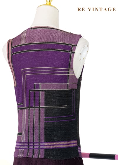 垂墜領口結構線條紫蝶背心10