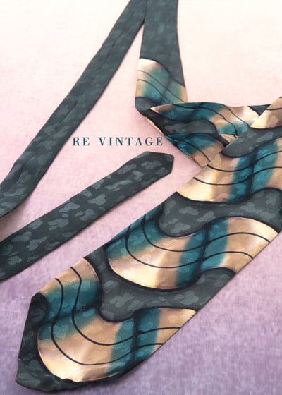 海地燈光折射抽象畫領帶2