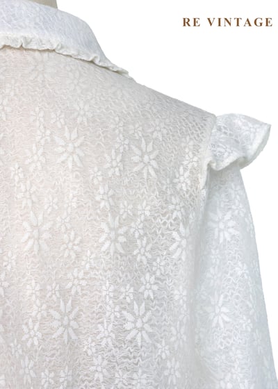 柔軟奶白少女緹花襯衫9