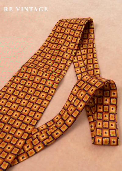 暖暖南瓜色方格領帶7