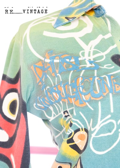 Brooklyn 塗鴉彩繪輕薄彈性上衣11
