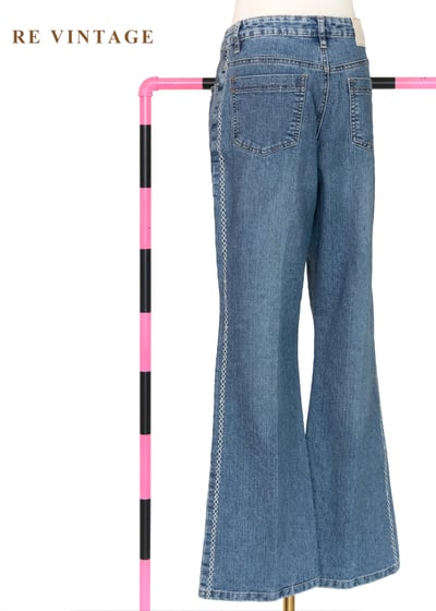 漫遊公路側邊編織圖騰牛仔褲（26"）9