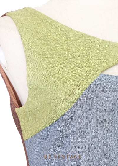 氣質單品 - 錯位幾何色塊長洋裝5