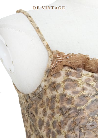 黃金豹紋蕾絲細肩帶背心5